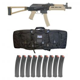 PSA AK-V MOE Triangle Side Folding FDE 9mm Pistol w/ 10 Mags & PSA Bag