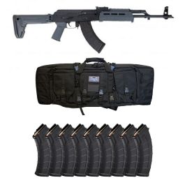 PSA AK-47 GF3 Forged "MOEkov" Rifle, Gray With 10 Magazines & PSA Bag