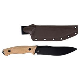 Kronos Truedefender Fixed Knife w/ Kydex Sheath, Coyote - KRON-KO-TRU