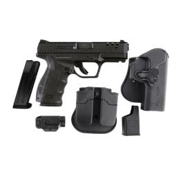 SAR SAR9 CX Package 4" 9mm 15rd Pistol, Black - SAR9CXBL