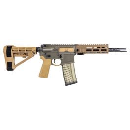 PSA Sabre-15 Forged 8.5" .300 Blackout 1:5 Pistol w/Rifle Speed Gas Block and SBA-4 Brace, Moss Green