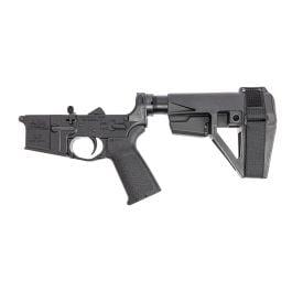 PSA PA15 MOE Complete Lower w/ SBA5 Brace, Black