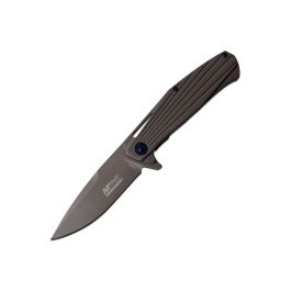 MTech Evolution Drop Point Folding Knife, Gray - MTE-FDR005-GY