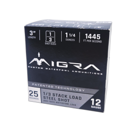 Migra Steel Waterfowl Staxd Load 12 Gauge 3" #1 & #3, 1.25oz, 25rds ...