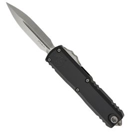 Microtech UTX-85 Gen IV OTF Dagger Point Knife, Black - 12324-10