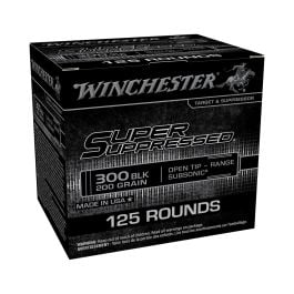 Winchester Super Suppressed 300 Blackout 200gr Subsonic FMJOT Ammo, 125Rds
