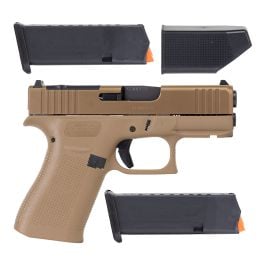 Glock 43X MOS 3.41" 9mm 10rd Pistol, Coyote - UX435Z201FRMOSK