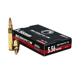 Scorpion Ammo 5.56x45 55gr FMJ 20rd - 556055FMJ-T20