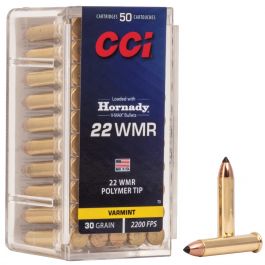 CCI .22 Winchester Magnum Rimfire 30gr V-Max Ammunition, 50 Round Box ? 0073