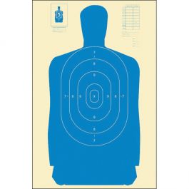 Action Target Law Enforcement 24 X 45 Silhouette B 27 Standard Target Blue 100 Box B 27s Blue 100 Palmetto State Armory
