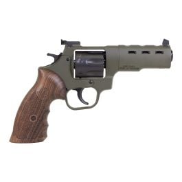 Taylors & Company Double Action 4" 357Mag 7rd Revolver, Green / Wood Grip w/ Target Sight - RC1/230077