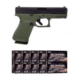 Glock G19 Gen5 9mm Pistol & 500 Rounds of CCI Blazer Brass 9mm 124 Grain Ammo