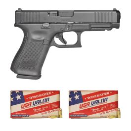 Glock G49 MOS 9mm Pistol & 400 Rounds of Winchester Valor 9mm FMJ 124 Grain Ammo