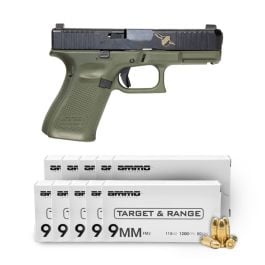 Glock G19 Gen5 MOS BFG Thunder Ranch 9mm Pistol & 500 Rounds of Ammo Inc 9mm 115 Grain Ammo