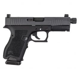 PSA Dagger Compact 9mm Pistol With Extreme Carry Cuts RMR Slide, Ameriglo Lower 1/3 Co-Witness Sights, & Threaded Barrel - 2-Tone Gray With PSA Soft Case
