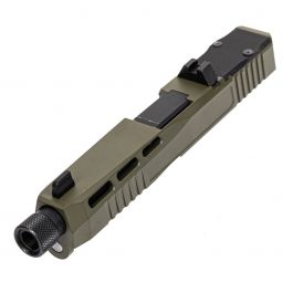 PSA Dagger Complete Doctor SW2 Cut Slide Assembly With Threaded Barrel, Extreme Carry Cuts, & 2XL Tall Sights, Sniper Green