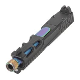 PSA Dagger Complete SW5 RMR Slide Assembly With Chameleon Threaded Barrel, Black