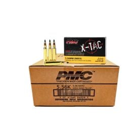 1,000 Round Case of PMC X-Tac 5.56 62gr Ammo
