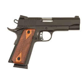Citadel M1911 Commander 4.25" .45 ACP 8rd Pistol, Black w/ Wood Grips - CIT45MSP