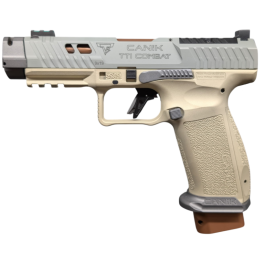 Canik TTI Combat Suga Bear 4.6" 9mm 18rd Pistol, Champange/Tungsten - CENTHG7854-HB