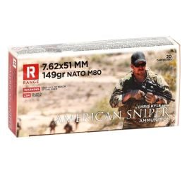 ZSR Ammunition "American Sniper" 7.62x51mm NATO M80 FMJ 149gr 20rd - ZSR762x51