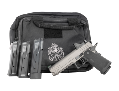Springfield Prodigy Double Stack 1911 Bundle 5" 9mm (3)17rd/(1)20rd Pistol, Tung/Black With Viridian RFX11 Green Dot Optic and Bag - PH9119AOSBT-PAC
