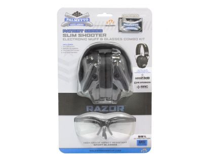 Walkers PSA Patriot Series Electronic Muff and Glasses Combo Kit - GWP-RSEMPATSGL-PSA