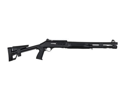 Panzer M4 Tactical 12 Gauge Shotgun 18.5" w/ Fixed Skel Stock Semi Auto, BLK