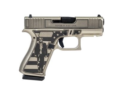 Glock 43X "Trump Fight" 9mm 34" 10rd Pistol, Silver - UX4350201FRTF43