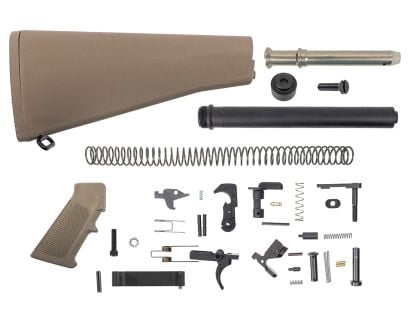 PSA A2 Classic Rifle Lower Build Kit, FDE