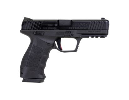 SAR USA SAR9 9mm 4.4" 17rd Optic Ready Pistol, Black - SAR9RDBL