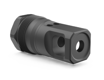 Breek Arms Plan B Echo Single Port Muzzle Brake 1/2x28, Black - BRK4430