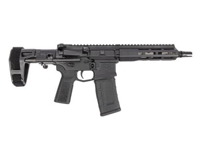 PSA Sabre Enhanced Mixtape Vol. 1, The Black Album - 8" 300BLK 1:5 Pistol w/ Sabre Plan B Mount & Maxim CQB Brace, Black