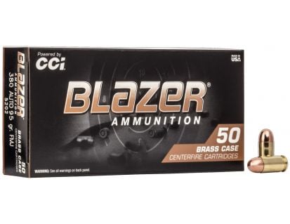 CCI Blazer Brass 380 Auto/ACP 95gr FMJ Ammunition 50rds - 5202