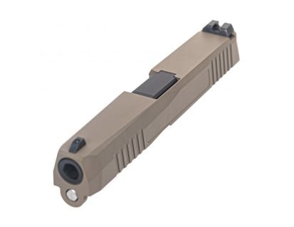 PSA Dagger Complete Slide Assembly with Non-Threaded Barrel, Extreme Carry Cut, FDE