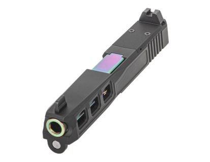 PSA Dagger Complete SW3 RMR Slide Assembly With Chameleon Non-Threaded Barrel, Black