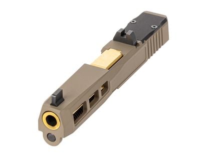 PSA Dagger Complete SW1 RMR Slide Assembly With TiN Non-Threaded Barrel, Flat Dark Earth