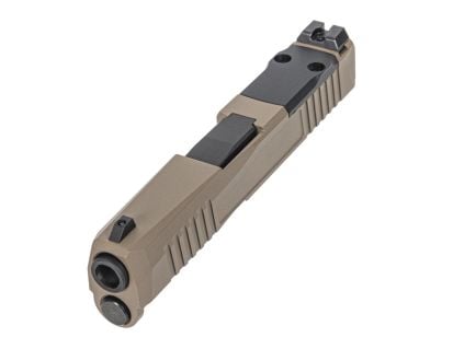 PSA Dagger Micro Complete Slide Assembly w/ Non-Threaded Barrel - Shield Cut, Flat Dark Earth