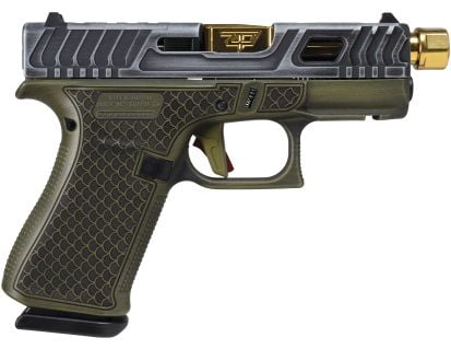 Glock 43X Optics Ready 3.92" TB 9mm 10rd Pistol, Green Tarpon Scale/Gold - PX4350201GTGB