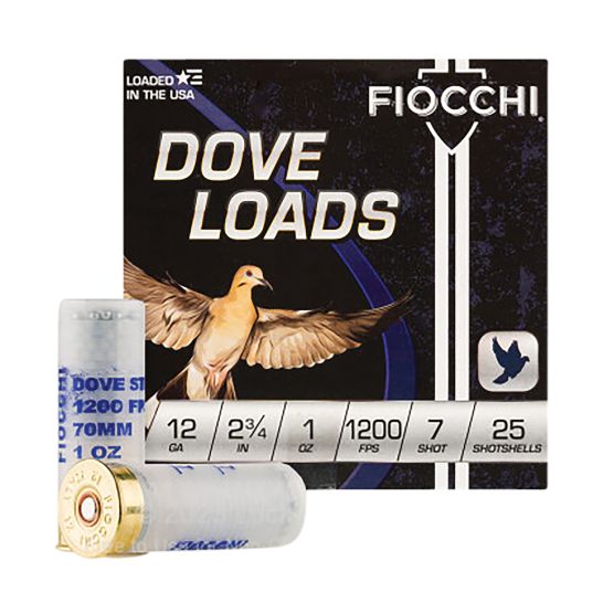 Fiocchi Steel Dove Loads 12 Gauge 2.75" 7 1 oz 25rds 12DLS17