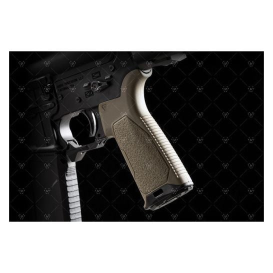 Strike Industries 15 deg Pistol Grip for AR-15/AR-10 Lower Receivers - SI-AR-OMPG-15-FDE