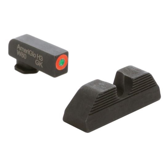 AmeriGlo Sight Set Front/Rear, Green/Orange/Black GL5353 Palmetto