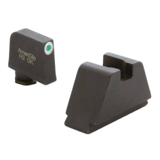 AmeriGlo Sight Set Front/Rear, Green/White/Black GL491 Palmetto