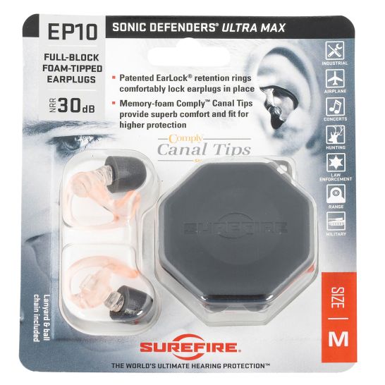 Surefire EP10 Sonic Defenders Ultra Max Polymer FullBlock Earplug