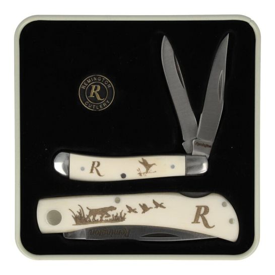 Remington Duck Tin Collector Gift Set Knife Set, White Set for Collectible Enthusiasts - 15686