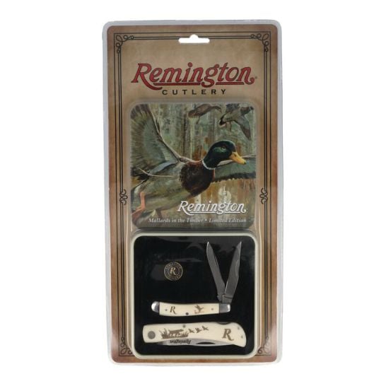 Remington Duck Tin Collector Gift Set Knife Set, White Set for Collectible Enthusiasts - 15686