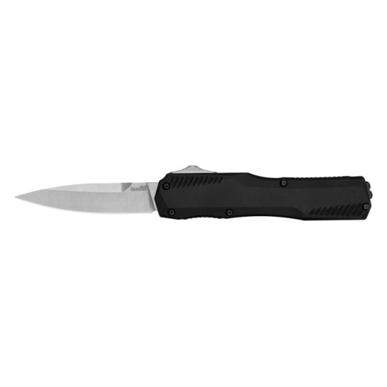Kershaw Livewire Pocket OTF Knife, Sleek Black with a Dependable Spear
