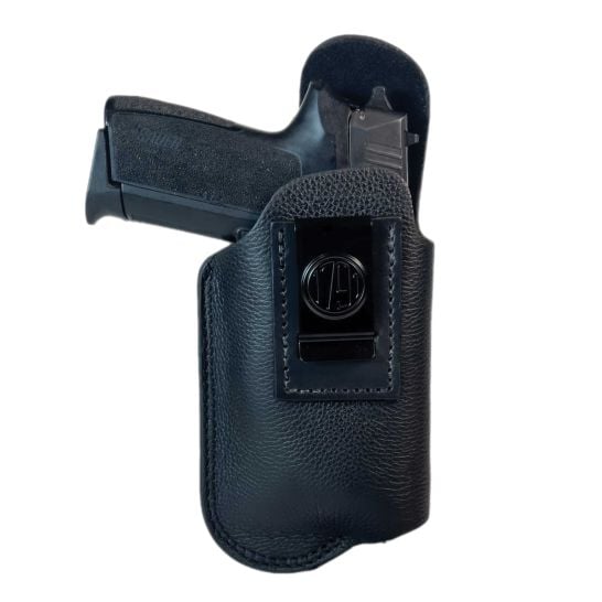 1791 Gunleather CZ 75/Ruger SR9/SR40 Size 4L IWB Holster Left Cowhide Leather, Night Sky Black