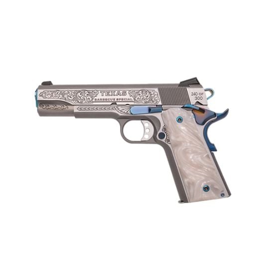 CNC Firearms Springfield 1911 Texas Barbecue Special .45 ACP 5" 7rds, Stainless/Nitre Blue