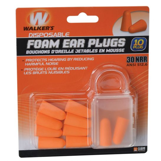 Walkers Game Ear 30 dB Inside the Ear Plug, Orange, 5/pack GWPFP5PK